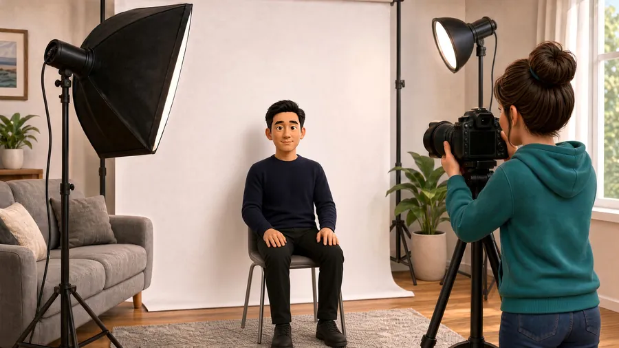 Ilustrasi studio gambar pasport di Atur Saja